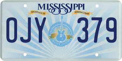 MS license plate OJY379