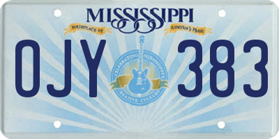 MS license plate OJY383