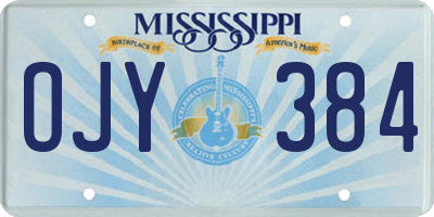 MS license plate OJY384