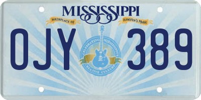 MS license plate OJY389