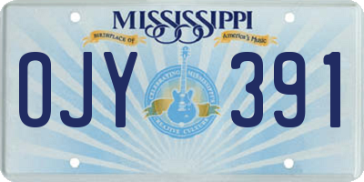 MS license plate OJY391