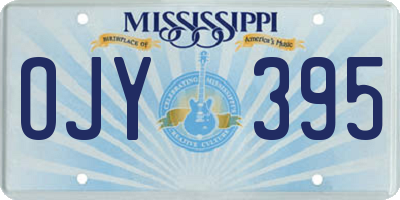 MS license plate OJY395