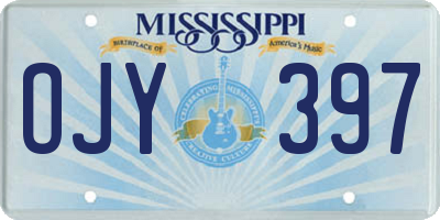 MS license plate OJY397