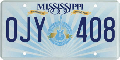 MS license plate OJY408