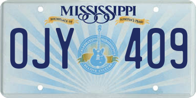 MS license plate OJY409