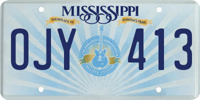 MS license plate OJY413