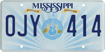MS license plate OJY414