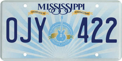 MS license plate OJY422