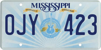 MS license plate OJY423