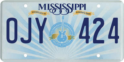 MS license plate OJY424