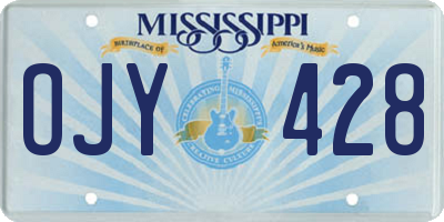 MS license plate OJY428