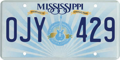 MS license plate OJY429