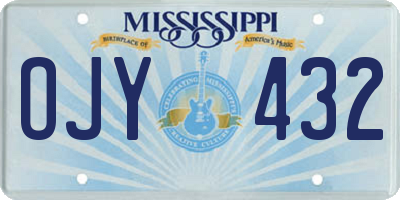 MS license plate OJY432