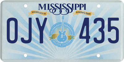 MS license plate OJY435