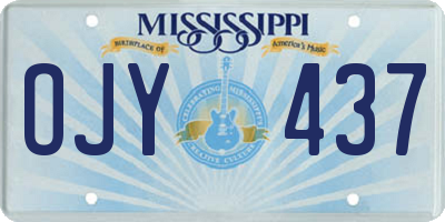 MS license plate OJY437