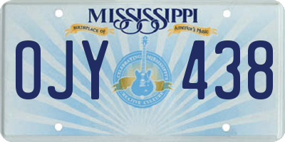 MS license plate OJY438