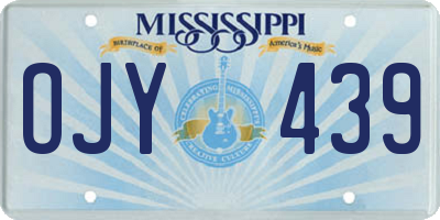 MS license plate OJY439