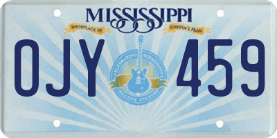 MS license plate OJY459