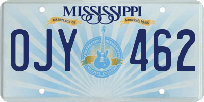 MS license plate OJY462