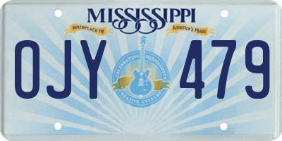 MS license plate OJY479