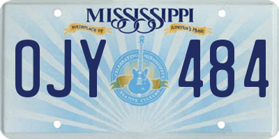 MS license plate OJY484