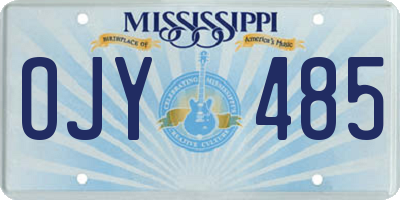 MS license plate OJY485