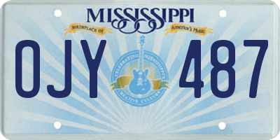 MS license plate OJY487