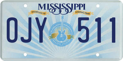 MS license plate OJY511