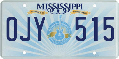 MS license plate OJY515