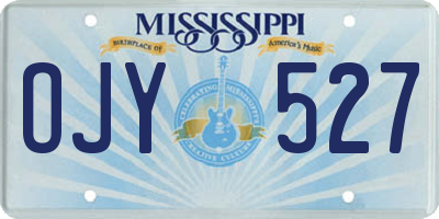 MS license plate OJY527