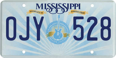 MS license plate OJY528