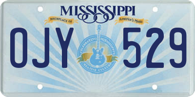 MS license plate OJY529