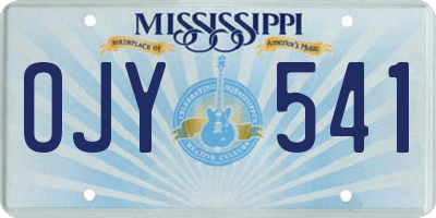 MS license plate OJY541