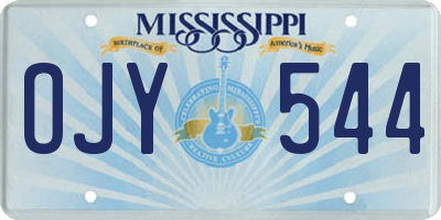 MS license plate OJY544