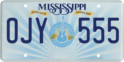 MS license plate OJY555