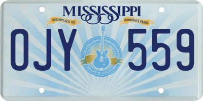 MS license plate OJY559