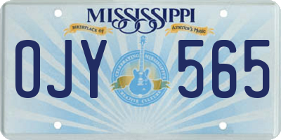 MS license plate OJY565