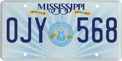 MS license plate OJY568