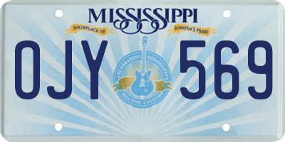 MS license plate OJY569
