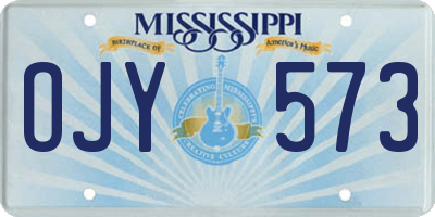 MS license plate OJY573