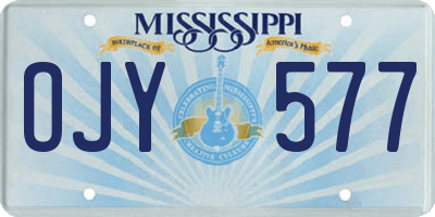 MS license plate OJY577