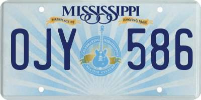 MS license plate OJY586