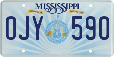 MS license plate OJY590