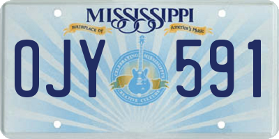 MS license plate OJY591