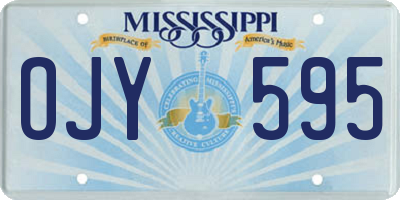 MS license plate OJY595