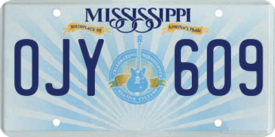 MS license plate OJY609
