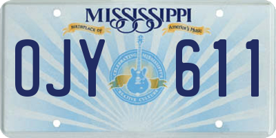 MS license plate OJY611