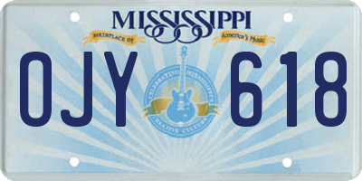 MS license plate OJY618