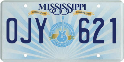MS license plate OJY621