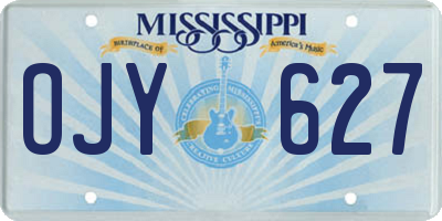 MS license plate OJY627